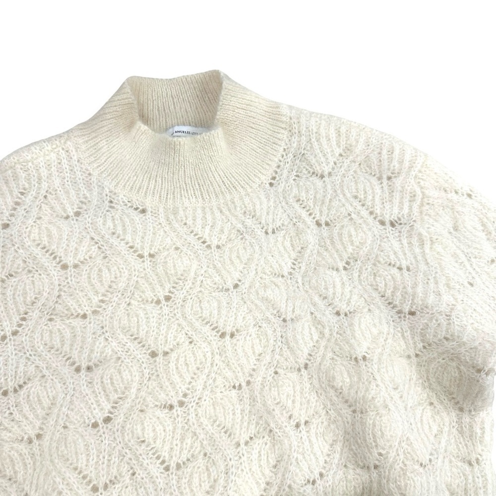 & OTHER STORIES Eyelet Knit Wool Blend Sweater - Picture 6 of 9